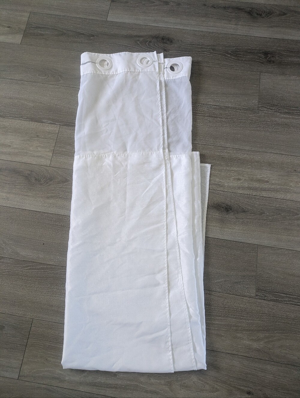 White Grommet Top Shower Curtain Fabric